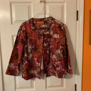 Ladies printed jacket 3/4 sleeves